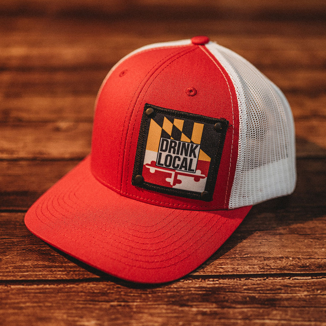Red and White Patch Hat