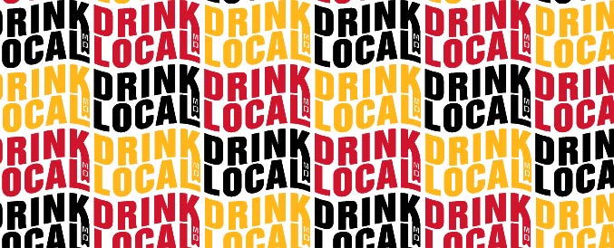 Drink Local Text Slap Wrap