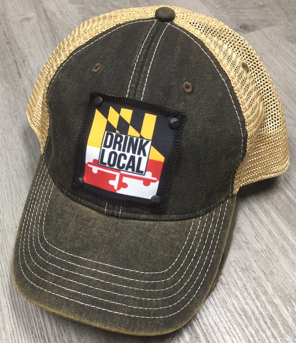 Vintage Black and Khaki Snapback