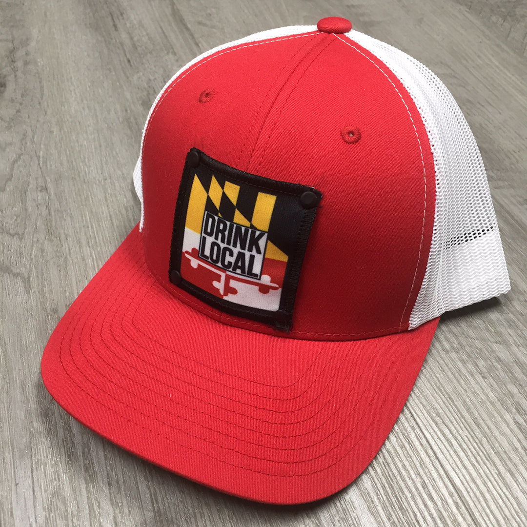 Red Snapback Trucker Cap